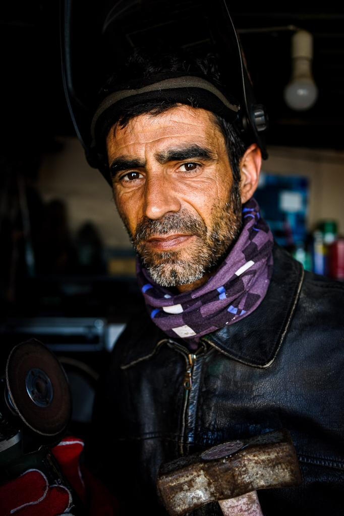 Gustavo Díaz en su taller